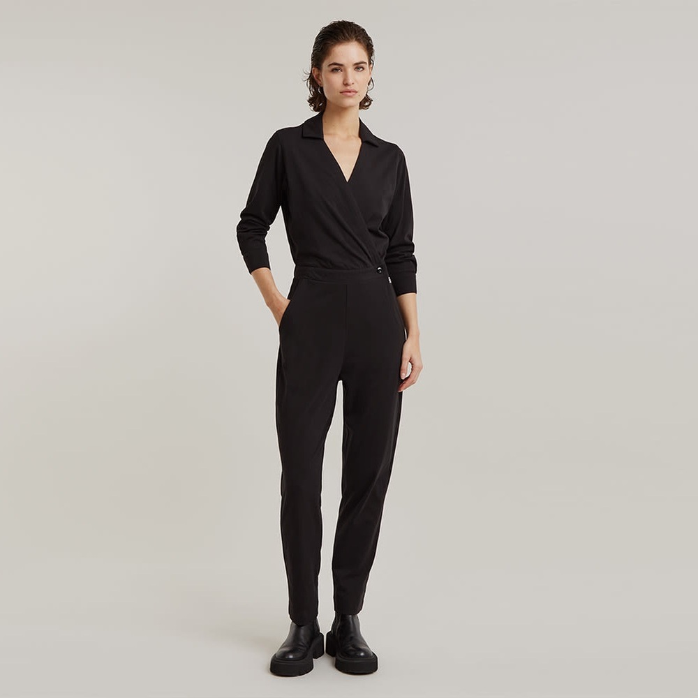 G-STAR RAW Shirt Jumpsuit L/S Scalar Jersey Black‎ NWT Size L